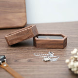 Wooden Ring Box - Clear Lid - S02