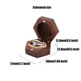 Personalised Hexagon Wooden Ring Box - S01