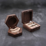 Personalised Square Wooden Ring Box - S01
