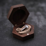 Personalised Hexagon Wooden Ring Box - S01