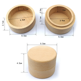 Personalised Round Wooden Ring Box - S01