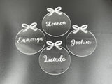 Personalised Christmas Ornament - Clear Acrylic