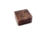 Personalised Square Wooden Ring Box - S01
