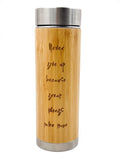 Personalised Bamboo Flask with Tea Infuser/Strainer