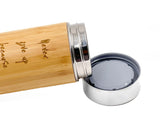 Personalised Bamboo Flask with Tea Infuser/Strainer