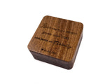 Personalised Square Wooden Ring Box - S01