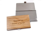 Personalised Wooden Business Cards Holder