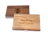 Personalised Wooden Business Cards Holder
