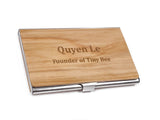 Personalised Wooden Business Cards Holder