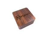 Personalised Square Wooden Ring Box - S01