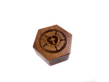 Personalised Hexagon Wooden Ring Box - S01