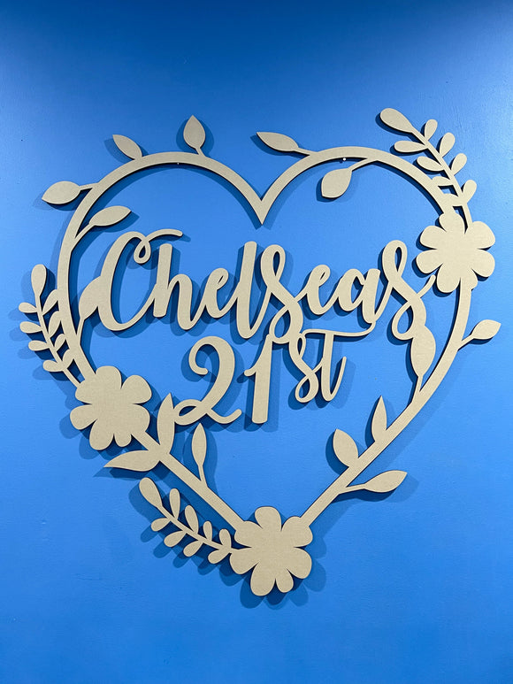 Custom Made MDF Hoop / Sign for Decoration (XL & XXL)