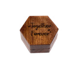 Personalised Hexagon Wooden Ring Box - S01