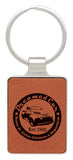 Personalised Leatherette Keychain (Rawhide with Chrome) - LE151