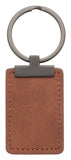 Personalised Leatherette Keychain (Rawhide with Gun Metal Trim 50mm) - LE165