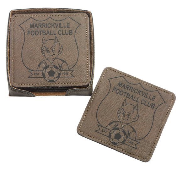 Personalised Leatherette Coaster Set - Square – LC209