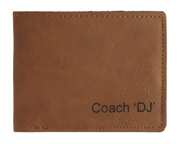 Personalised Leatherette Wallet / Credit Card Holder