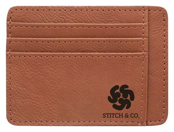 Personalised Leatherette Wallet / Credit Card Holder