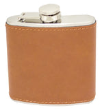 Personalised Flask with Rawhide Leatherette
