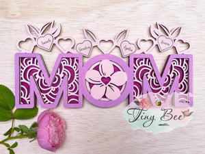 Personalised Layered Mom Sign