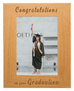 Personalised Wood Photo Frame with Easel 190 x 240mm