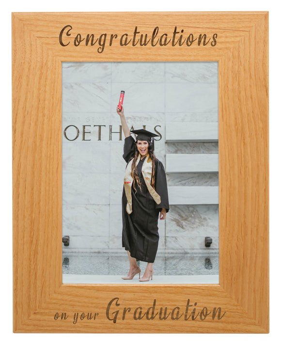 Personalised Wood Photo Frame with Easel 190 x 240mm