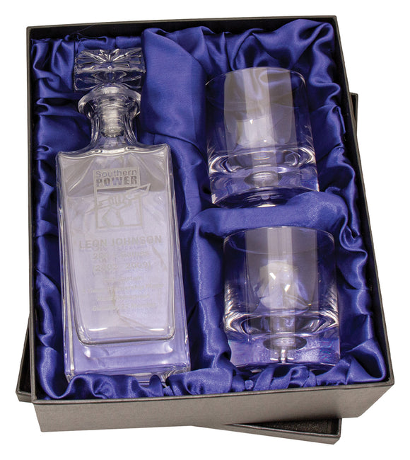 Gift Box for Decanter & 2 Whiskey Glasses