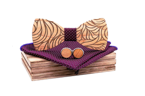 Wooden Bow Tie Set - BTS64-C1