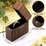 Personalised Slim Wooden Ring Box